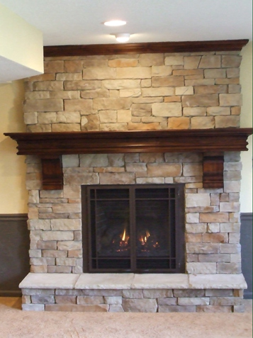 Custom Mantle for Basement